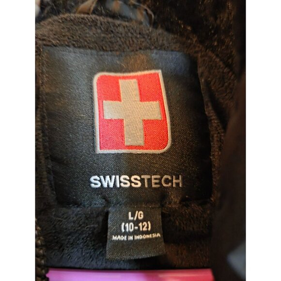 Swisstech youth girls puffer jacket Size large (10-12) w/hood and zipper closure - Picture 5 of 8